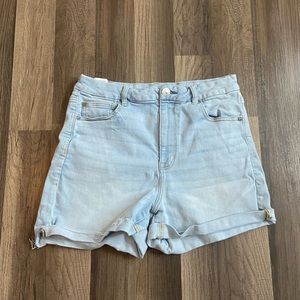 Light washed high waisted stretch shorts from American eagle